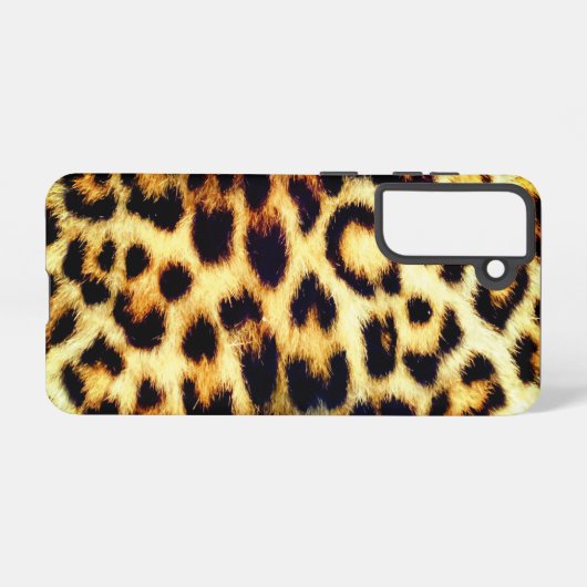 Leopard Cheetah Print Imitate Fur Samsung Galaxy Hülle (Rückseite (Horizontal))