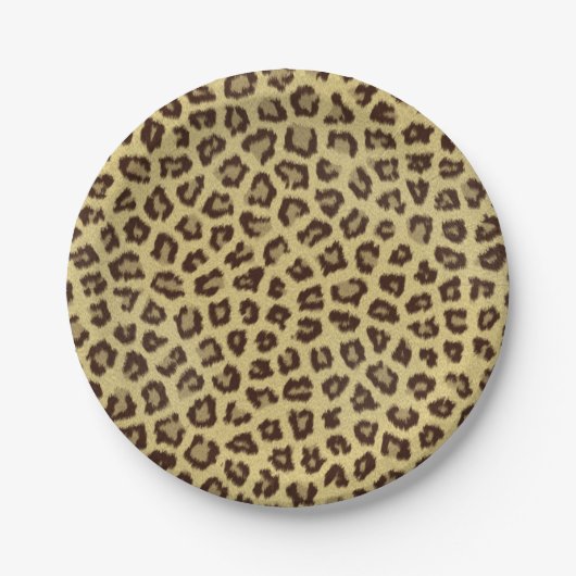 Leopard/Cheetah Print Pappteller (Vorderseite)