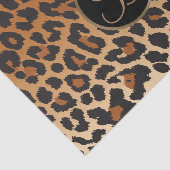 Leopard Cheetah Print Spot Monogram Letter Initial Seidenpapier (Ausschnitt)