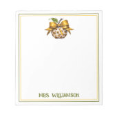 Leopard Cheetah Print Teacher's Apple Notizblock (Vorderseite)