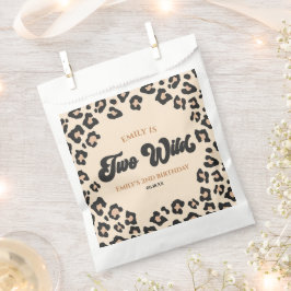 Leopard Cheetah Print Two Wild 2. Geburtstag Party Geschenktütchen