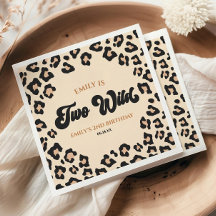 Leopard Cheetah Print Two Wild 2. Geburtstag Party