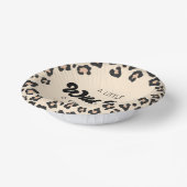 Leopard Cheetah Print Wild One Baby Dusche Pappteller (Gewinkelt)