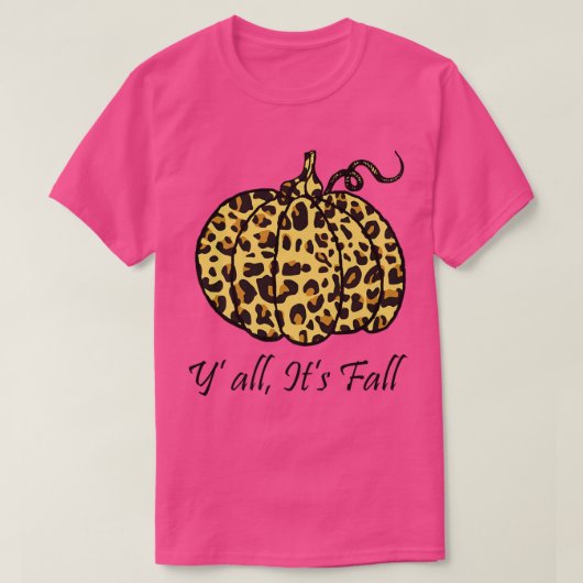 Leopard Cheetah Pumpkin Tierfall Herbst Niedlich C T-Shirt (Design vorne)