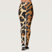 Leopard Cheetah schlägt Wildtier Print Muster Leggings (Rückseite)