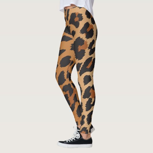 Leopard Cheetah schlägt Wildtier Print Muster Leggings (Links)