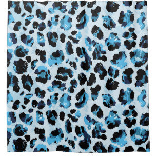 Leopard Cheetah Skin: Vintage Gefärbte Krawatte de Duschvorhang