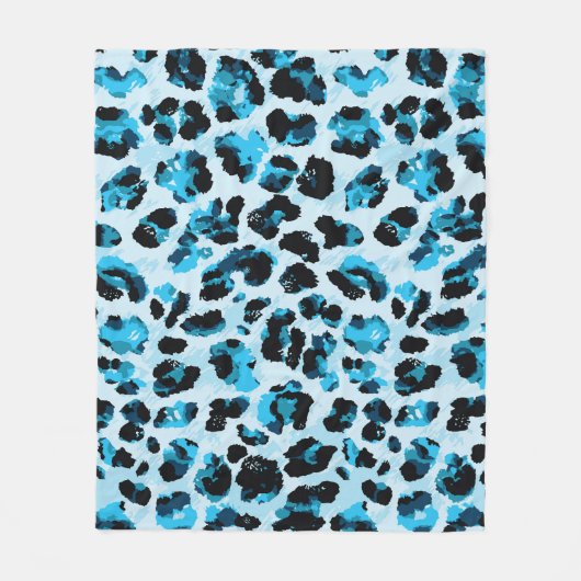 Leopard Cheetah Skin: Vintage Gefärbte Krawatte de Fleecedecke (Vorderseite)