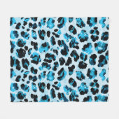 Leopard Cheetah Skin: Vintage Gefärbte Krawatte de Fleecedecke (Vorderseite (Horizontal))