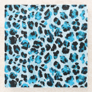 Leopard Cheetah Skin: Vintage Gefärbte Krawatte de Glasuntersetzer