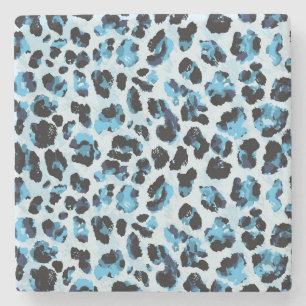 Leopard Cheetah Skin: Vintage Gefärbte Krawatte de Steinuntersetzer