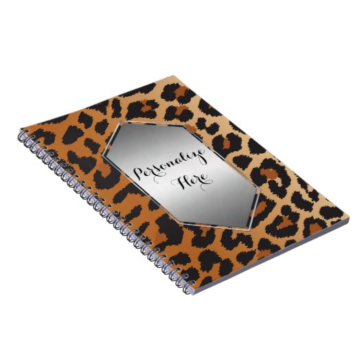 Leopard Cheetah Spots Wildtier-Print Muster Notizblock (Rechte Seite)