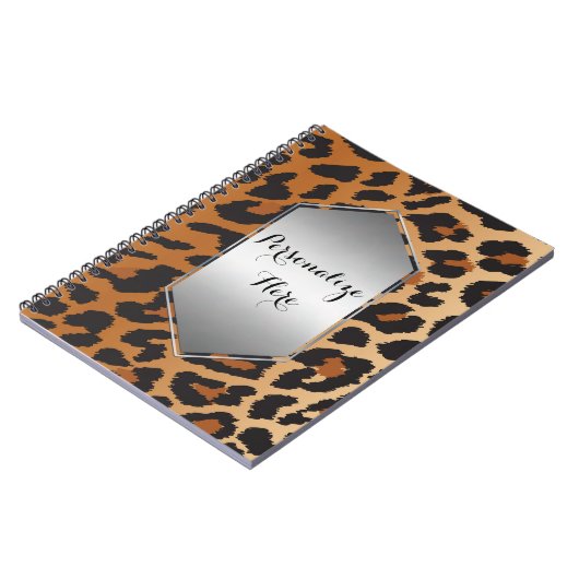 Leopard Cheetah Spots Wildtier-Print Muster Notizblock (Linke Seite)