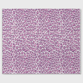 Leopard, Cheetah-Tier-Drucklicht rosa Geschenkpapier (Flach)