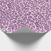 Leopard, Cheetah-Tier-Drucklicht rosa Geschenkpapier (Ecke)