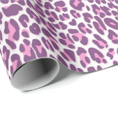 Leopard, Cheetah-Tier-Drucklicht rosa Geschenkpapier (Rolleneckpunkt)