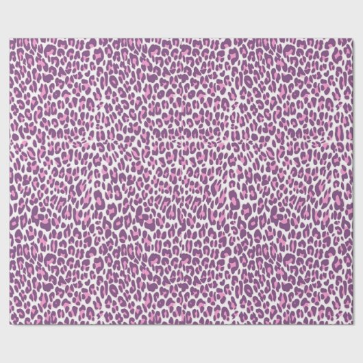 Leopard, Cheetah-Tier-Drucklicht rosa Geschenkpapier (Saum)