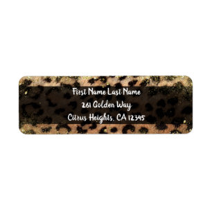 Leopard Cheetah Tierdruck Gold Glitter Punkte