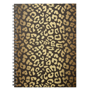 Leopard Cheetah Tierhaut Druck Modern Glamour Gold Notizblock