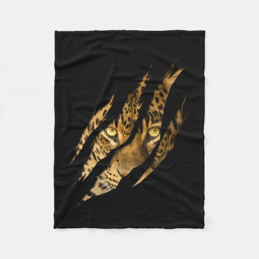 Leopard Cheetah Tiger Leopard Face Lion Cat Appare Fleecedecke (Vorderseite)