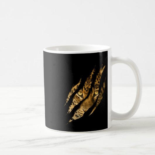 Leopard Cheetah Tiger Leopard Face Lion Cat Appare Kaffeetasse (Rechts)