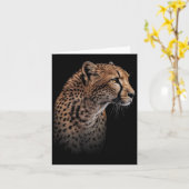 Leopard Cheetah Tiger Leopard Face Lion Cat Karte (Gelbe Blume)