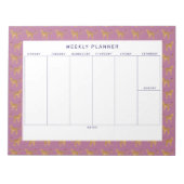 Leopard, Cheetah Weekekly Planner Notepad Notizblock (Vorderseite)