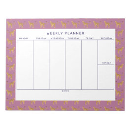 Leopard, Cheetah Weekekly Planner Notepad Notizblock