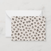 Leopard Cheetah Wild Animal Skin Pattern Mitteilungskarte (Rückseite)