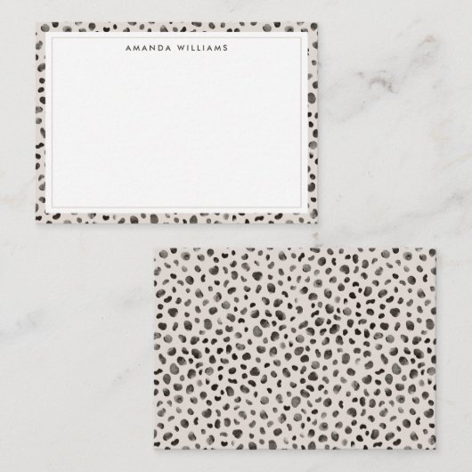 Leopard Cheetah Wild Animal Skin Pattern Mitteilungskarte (Vorne/Hinten)