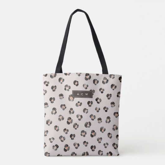 Leopard Cheetah Wild Animal Skin Pattern Tasche (Rückseite)
