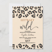 Leopard Cheetah Wild Bachelorette Weekend Party Einladung (Vorderseite)