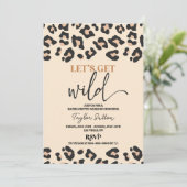 Leopard Cheetah Wild Bachelorette Weekend Party Einladung (Stehend Vorderseite)