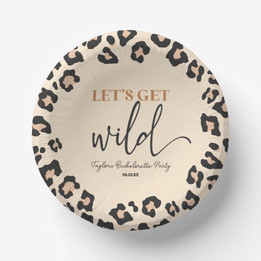 Leopard Cheetah Wild Bachelorette Weekend Party Pappteller (Vorderseite)
