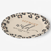 Leopard Cheetah Wild Bachelorette Weekend Party Pappteller (Schrägansicht)