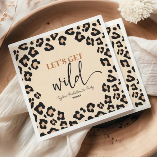 Leopard Cheetah Wild Bachelorette Weekend Party Serviette
