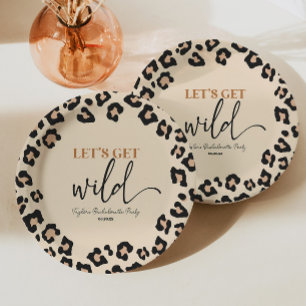 Leopard Cheetah Wilde Junggesellinnen-Abschiedspar Pappteller
