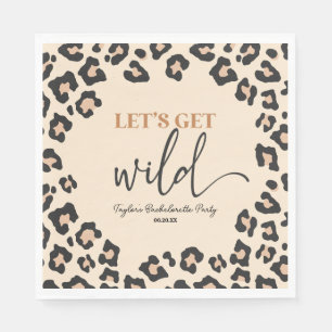 Leopard Cheetah Wilde Junggesellinnen-Abschiedswoc Serviette