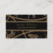 Leopard- Cheetahbus der Goldenen Kette Visitenkarte (Vorderseite)