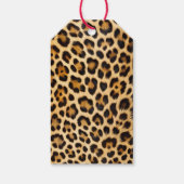 Leopard Cherry Pink Bow Birthday Cute & Glam Party Geschenkanhänger (Rückseite)