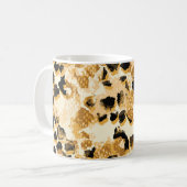 Leopard Chic: Vintage-Muster Eleganz. Kaffeetasse (Vorderseite Links)