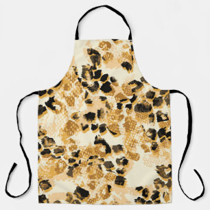 Leopard Chic: Vintage-Muster Eleganz. Schürze