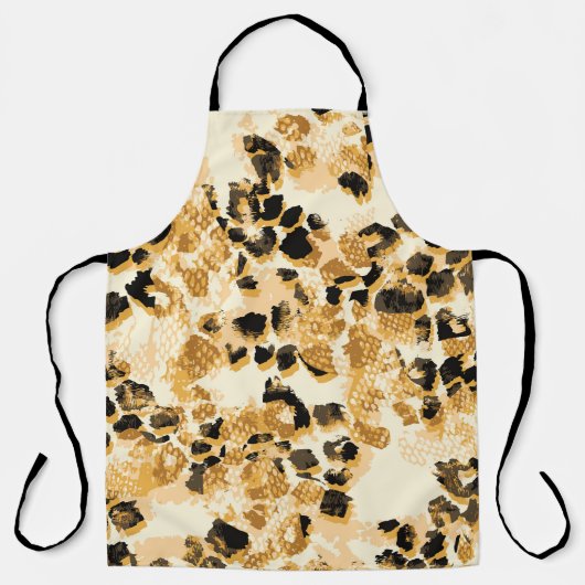 Leopard Chic: Vintage-Muster Eleganz. Schürze (Vorderseite)