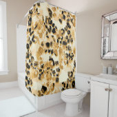 Leopard Chic: Vintages Muster Eleganz. Duschvorhang (Beispiel)