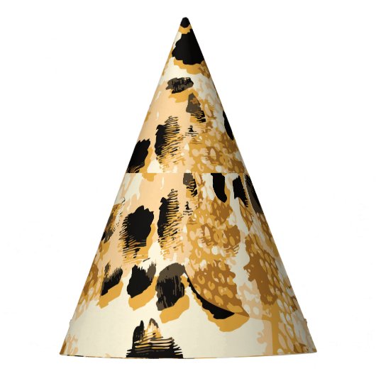 Leopard Chic: Vintages Muster Eleganz. Partyhütchen (Vorderseite)