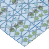 Leopard Chinoiserie Blue Ginger Jar Topiary Tischdecke (Schrägansicht)