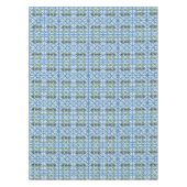 Leopard Chinoiserie Blue Ginger Jar Topiary Tischdecke (Vorderseite)