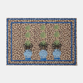 Leopard Chinoiserie Ginger Jar Doormat Rug Fußmatte (Vorderseite)