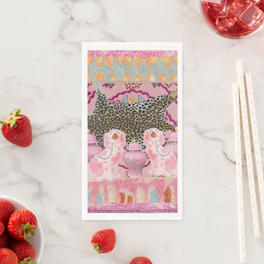 Leopard Chinoiserie Ginger Jar Jaragepapier Serviette (Beispiel)