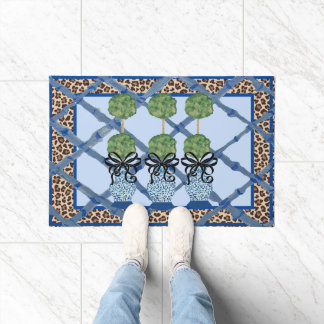 Leopard Chinoiserie Ginger Jar jars Doormat Rug Fußmatte